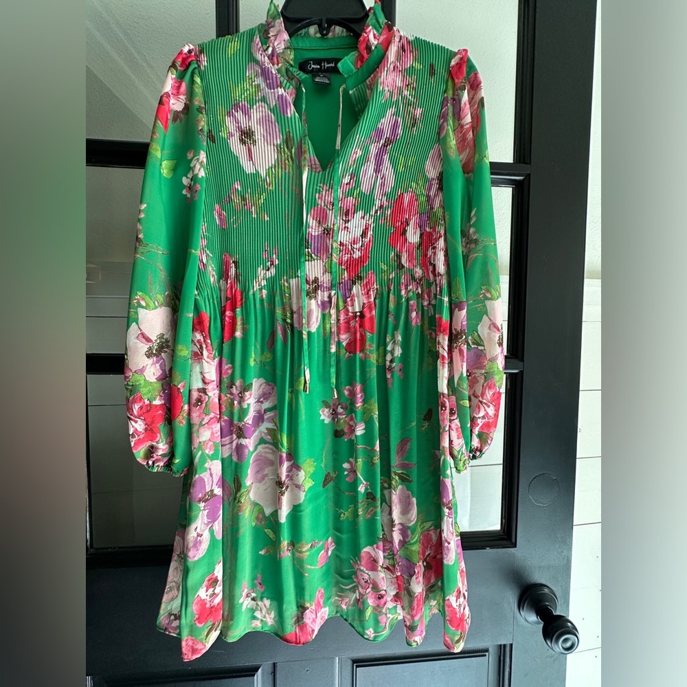 Jessica Howard Green Floral Dress